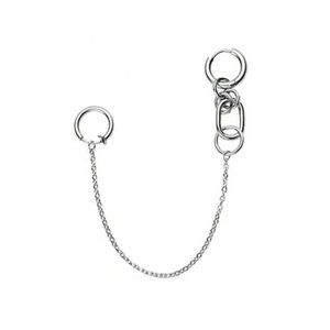 Titanium Non-Piercing Lip Clip to Earring Chains Set Daring Thuggish Unique